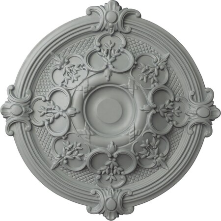 Ekena Millwork Hamilton Ceiling Medallion (Fits Canopies up to 3 3/4"), 17 3/8"OD x 1 3/4"P, Primed White CM17HA